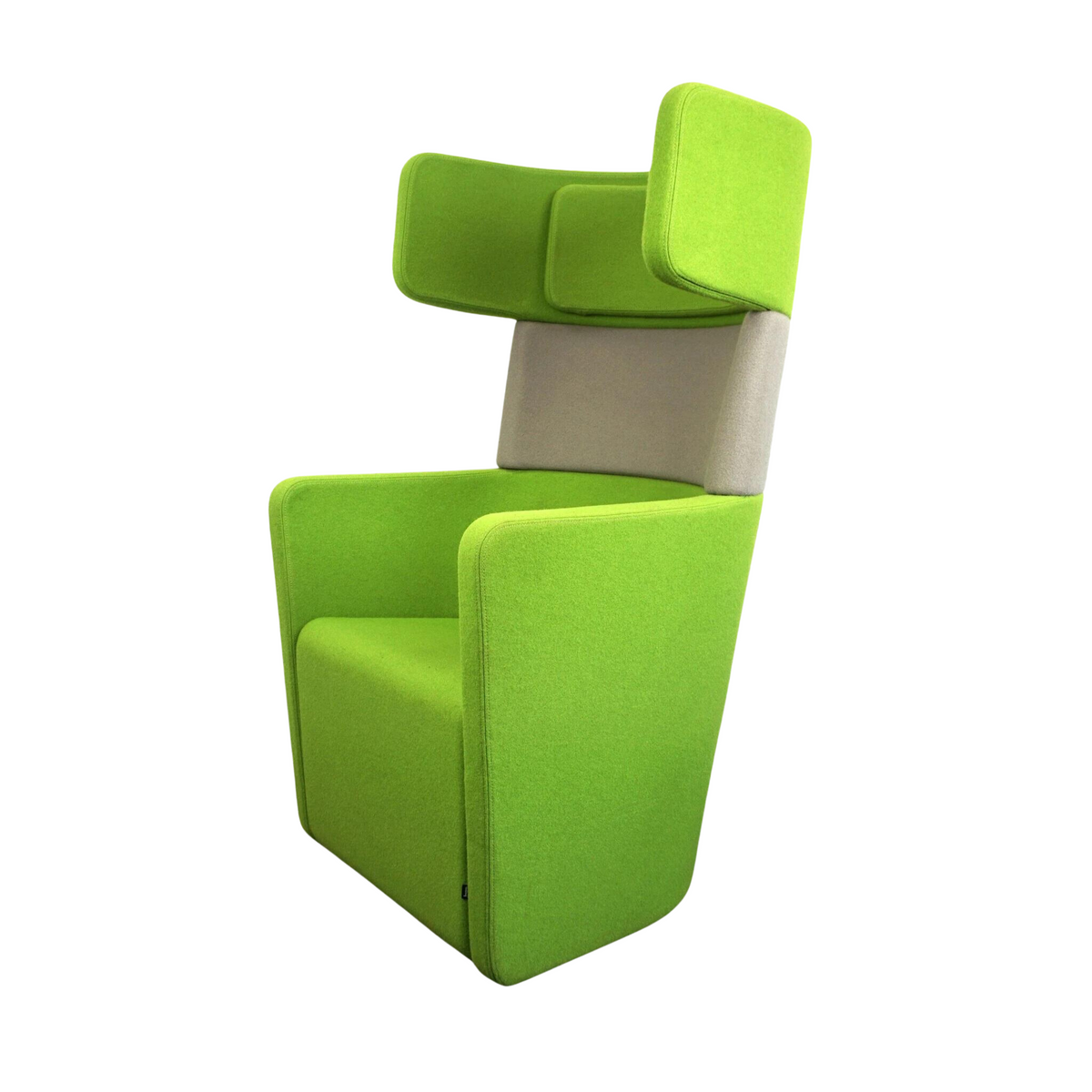 Bene Parcs Wing Chair Design Sessel | Drehbar | Grün / Grau