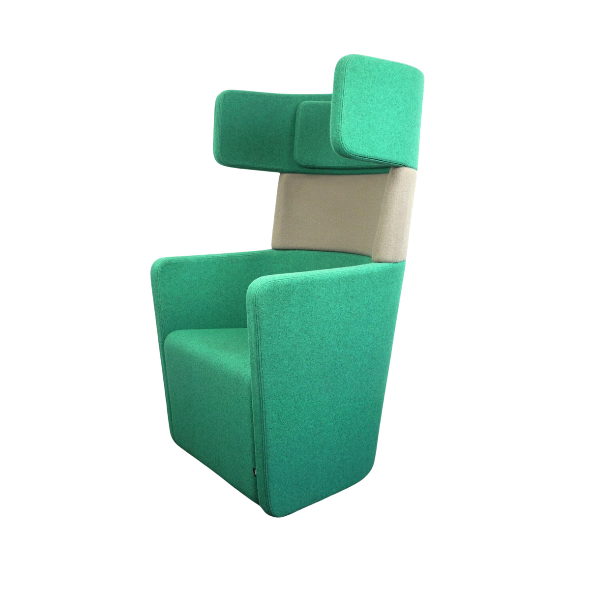 Bene Parcs Wing Chair Design Sessel | Drehbar | Moos Grün / Grau