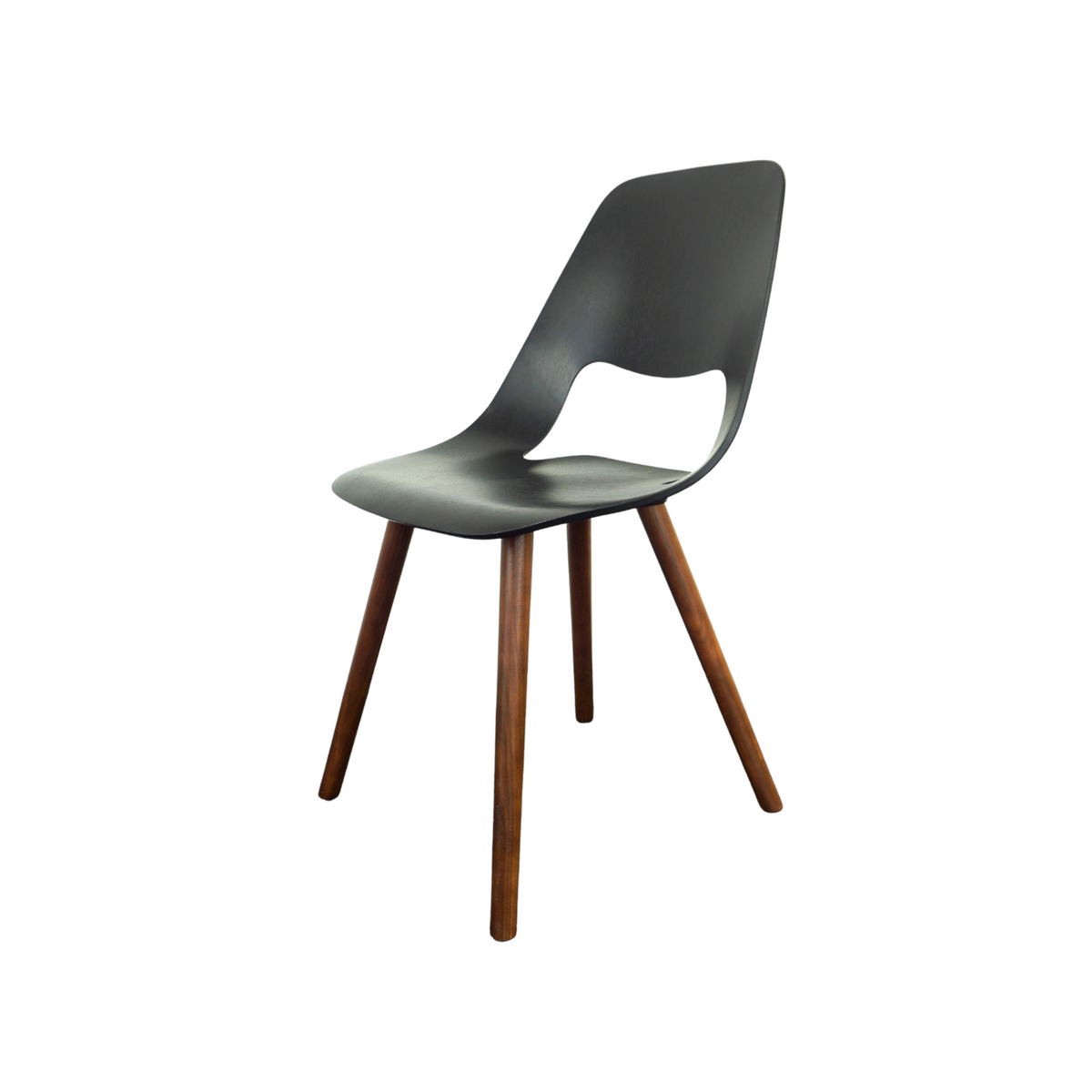 Vitra Jill Design Stuhl | Holz | Schwarz / Braun