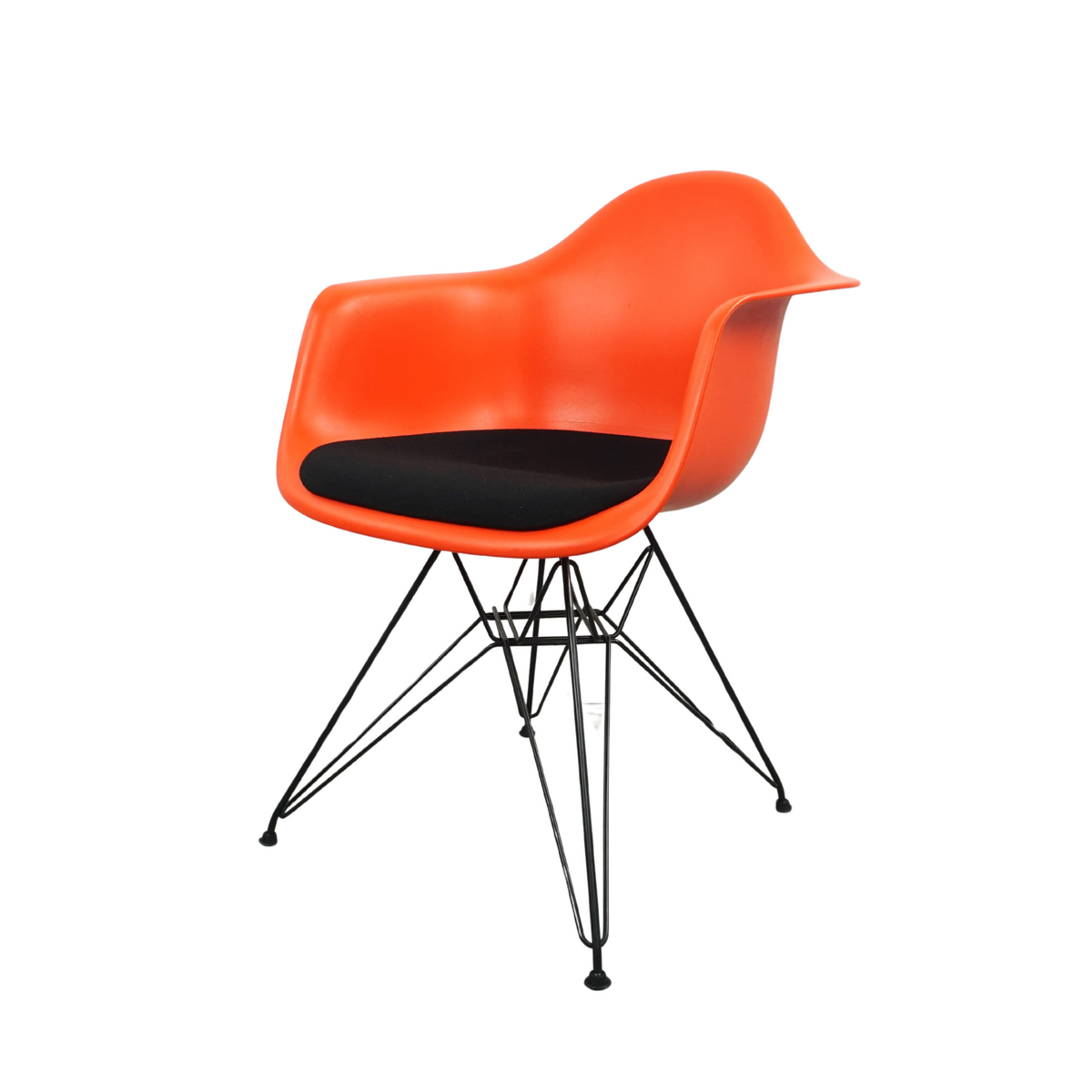 Vitra Eames Armchair DAR Design Stuhl | Rot | Schwarzes Untergestell