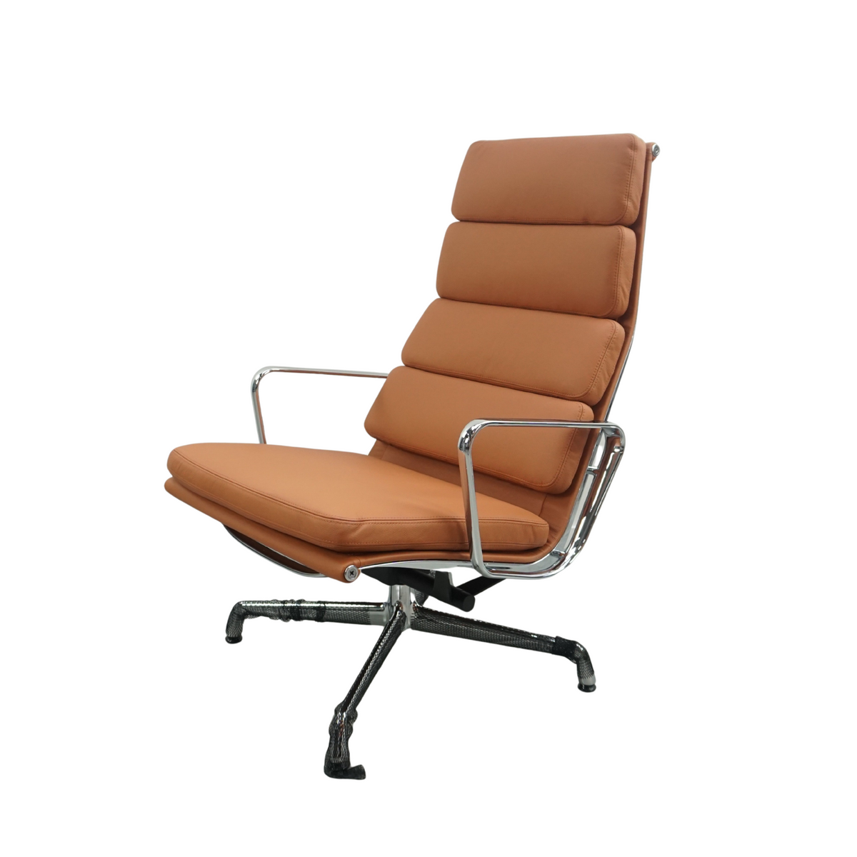 Vitra Eames EA 222 Lounge Chair | Cognac Leder | Chrom